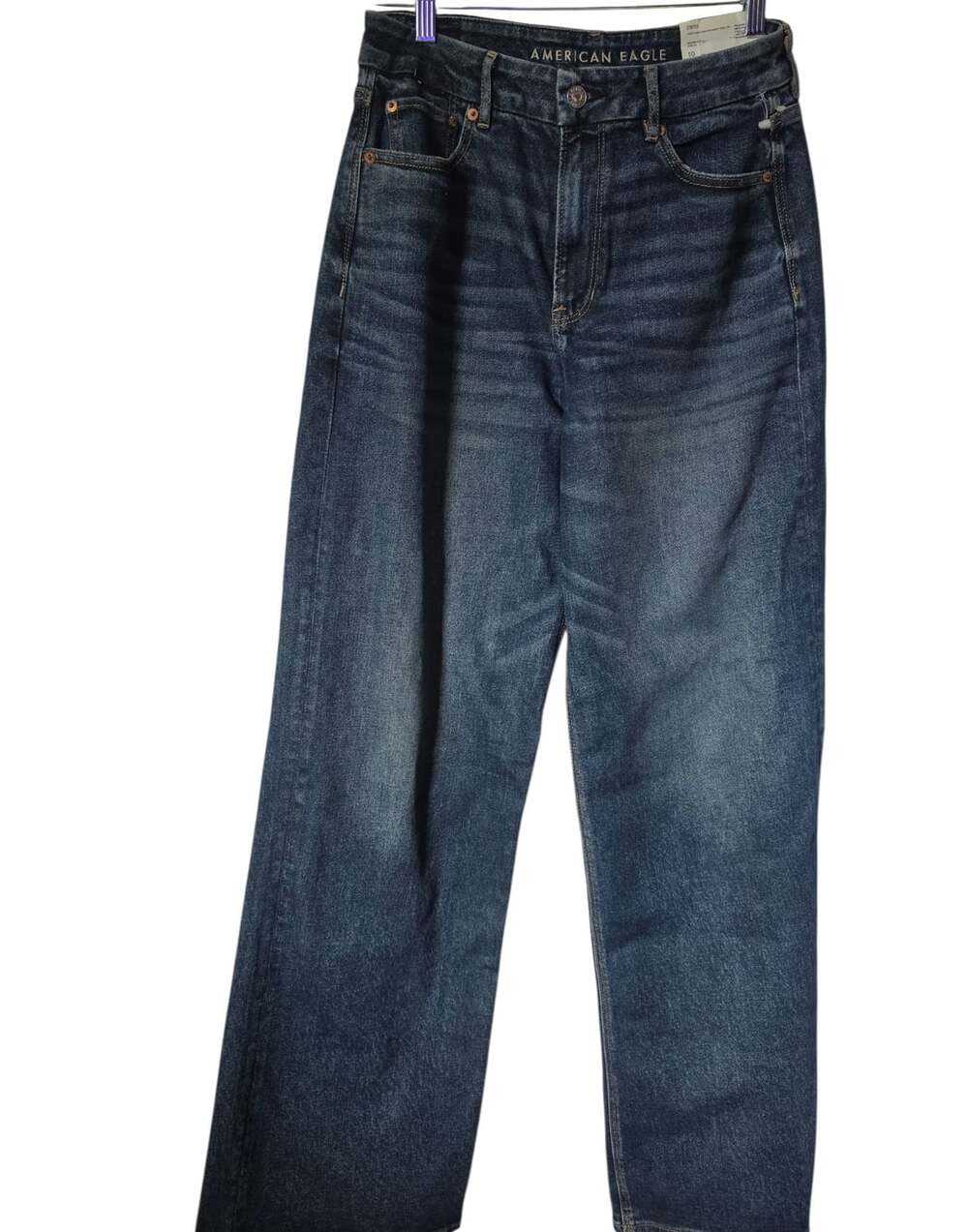 NWT American Eagle Womens High-Rise Wide Leg Curvy Tall Jeans Sz 10